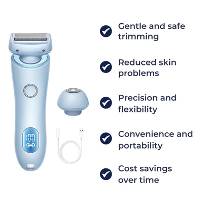 SilkGuard | Bikini Trimmer – Irritation-free Gentle Shave – Waterproof Wet & Dry – Precision Head – Women with Sensitive Skin