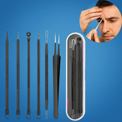 PurePore | Blackhead Remover Tool Kit – Stainless Steel – Travel Case – Easy Spot Removal – Clear Smooth Skin – At-Home & On-the-Go Care