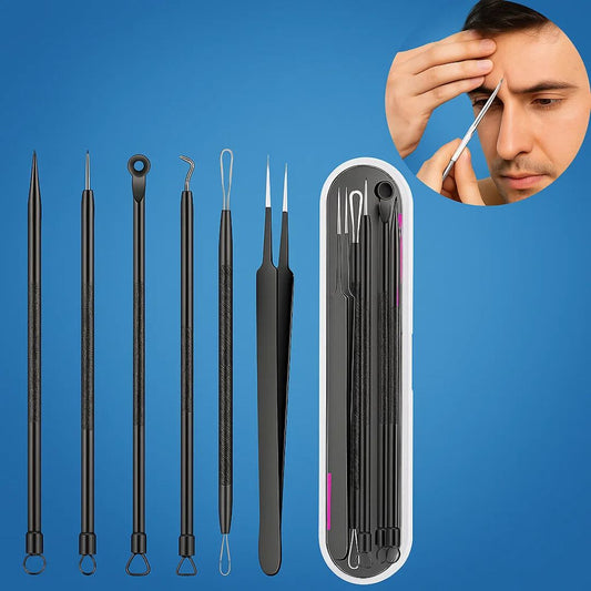 PurePore | Blackhead Remover Tool Kit – Stainless Steel – Travel Case – Easy Spot Removal – Clear Smooth Skin – At-Home & On-the-Go Care