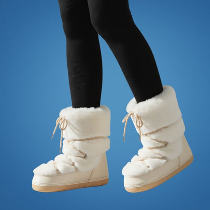 FrostStride | Women’s Moon Boots – Waterproof Snow Defence – Plush Faux Fur Lining – Warm Comfort – Non Slip Grip for Cosy Winter Walks