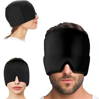 MigraSoothe Gel Hood Instant Headache and Migraine Relief | Cooling Comfort, Pressure Therapy & Light Blocking for Anytime Use