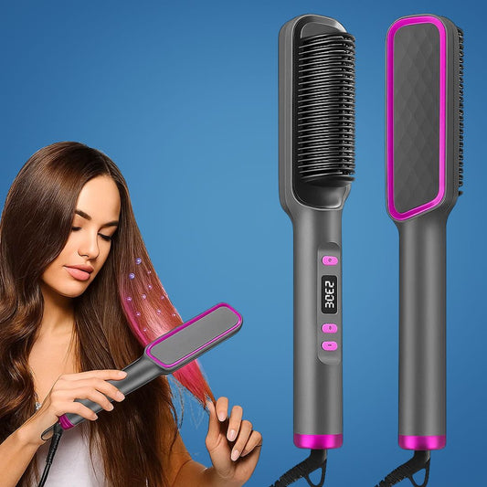 StyleSwift | Hot Comb Straightener – Instant Heat Up – Ceramic Coated – Frizz-Free Shiny Hair for All Types – Salon Smooth Results