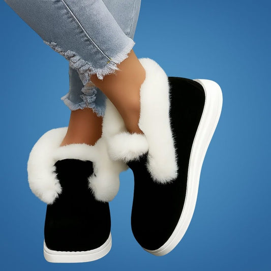 CosyStep | Women’s Suede Ankle Boots – Easy Slip-On Warmth – Plush Lining Anti-Slip Sole – All-Day Comfort & Support for Cold Winter Walks
