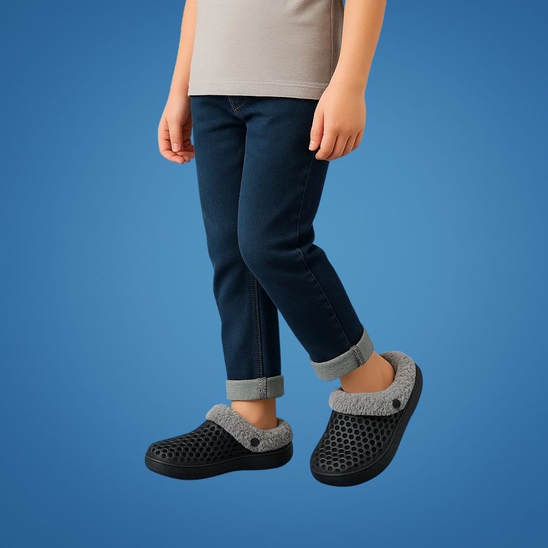FrostEase | Winter House Slippers – Non-Slip Thick Sole – Plush Lined Indoor Shoes for Cold Feet – Extra Warm Comfort, Support & Relief