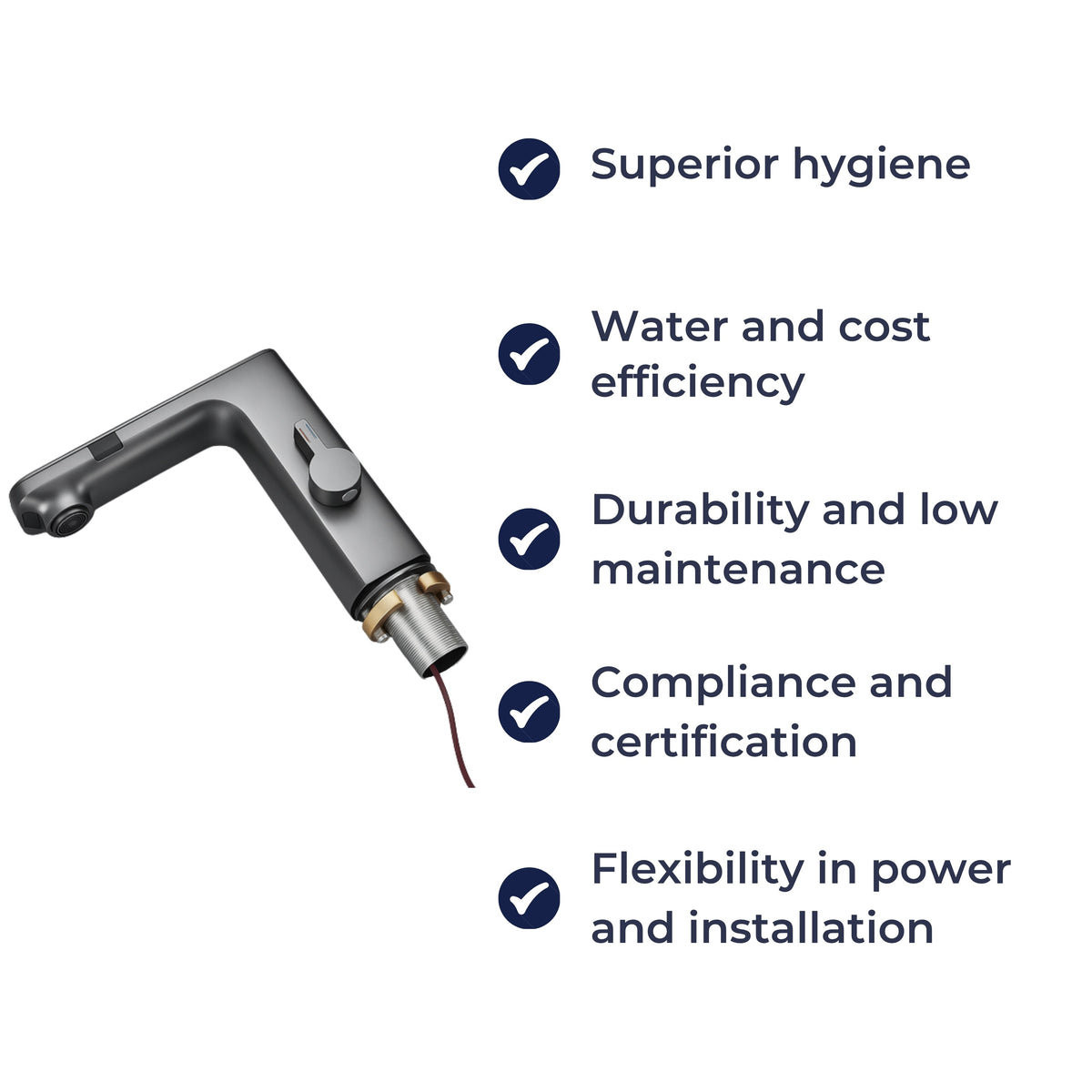 AquaSense | Infrared Sensor Faucet – LED Temperature Display – Automatic Shut-Off – Ideal for Kitchen & Bathroom Safety