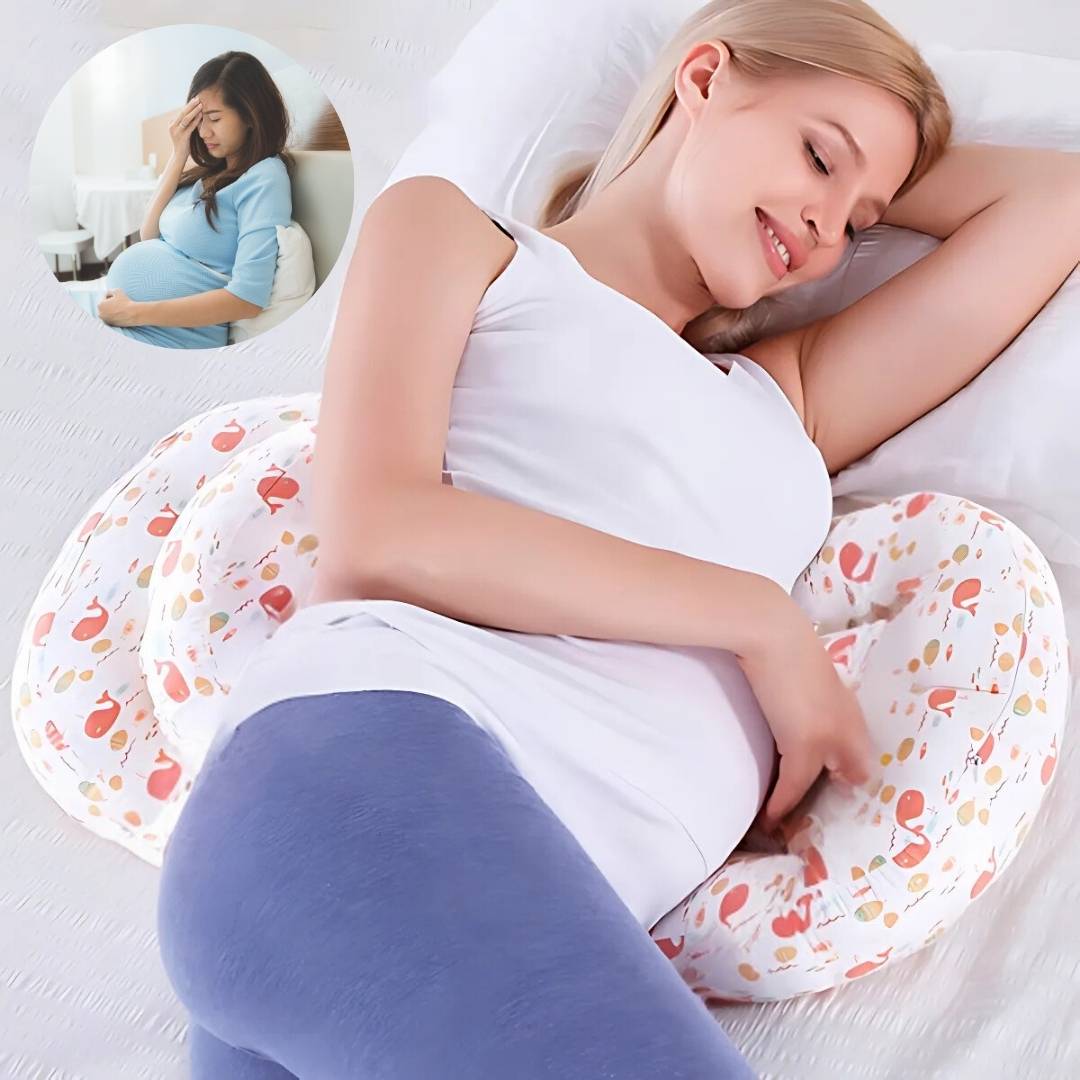 MomEase Comfort Best Maternity Pillow | Pillow for Pregnant Women - Side Sleeping and Postpartum Recovery - Pregnancy Sleep Pillow