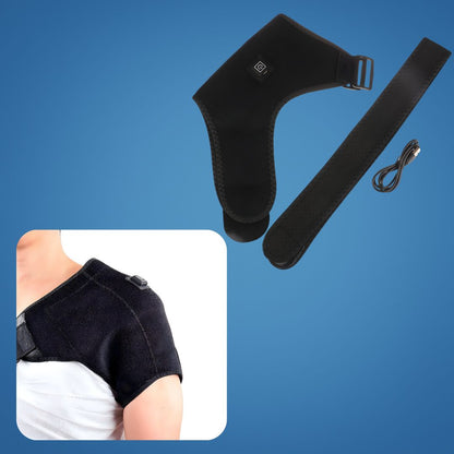 ThermRelief | Heated Shoulder Wrap – Pain Relief & Muscle Relaxation – USB-Powered Lightweight Brace – For Men & Women Everyday Comfort