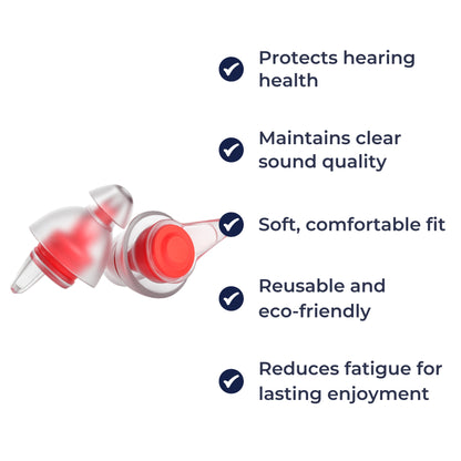 GigGuard | Concert Earplugs – High-Fidelity Hearing Protection – Soft Silicone – For Musicians and Festival Goers