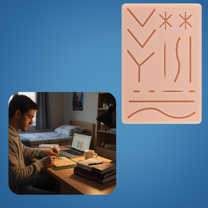 SuturePro | Suture Practice Pad – Realistic 3-Layer Silicone – Compact & Reusable – Medical Student Trainer for Confident Skill Practice