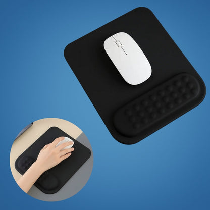 DeskEase | Ergonomic Mouse Pad – Wrist Support – Silicone Cushioned Anti‑Slip – Relieves Strain – For Long Hours at Office or Gaming
