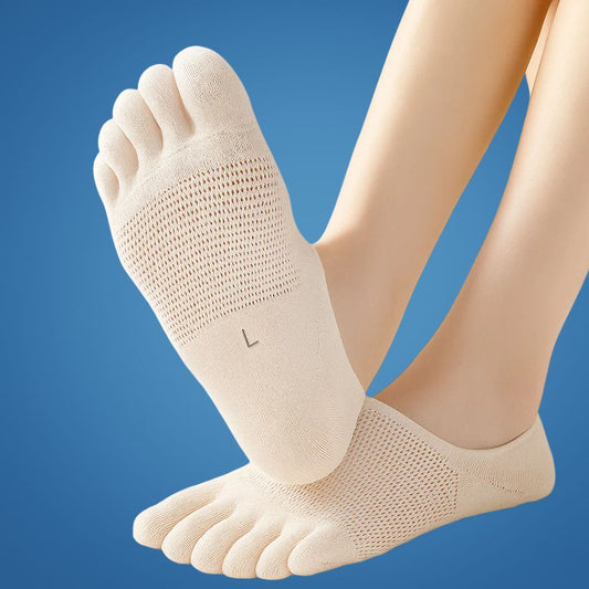CoolStride | Invisible Toe Socks – Breathable Mesh for Sweat Control – Invisible Anti-slip Fit – Summer Trainers & Walking Comfort
