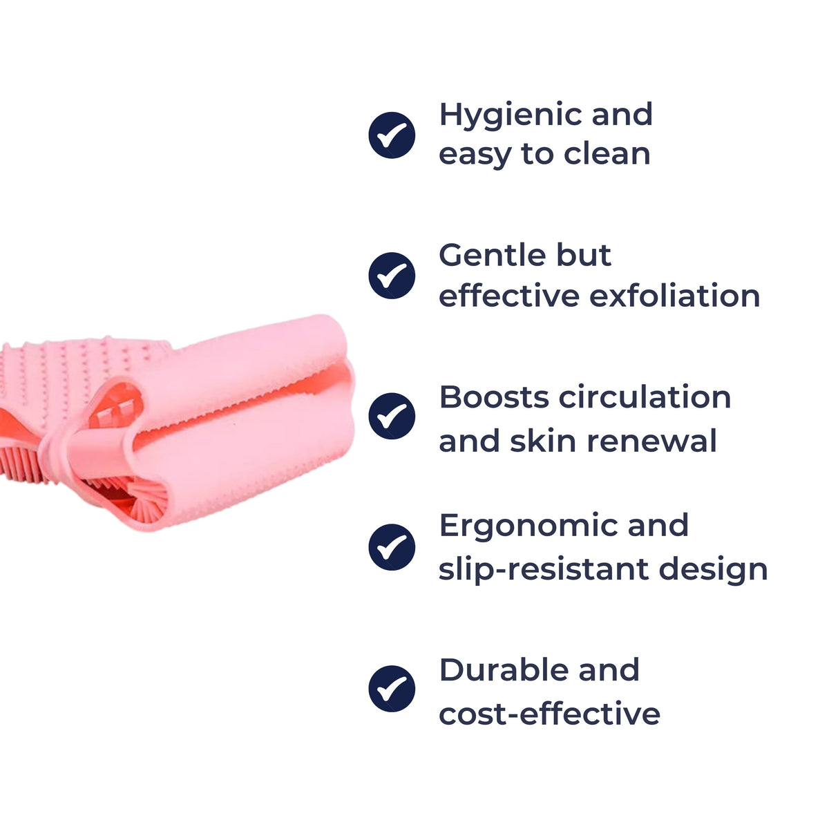 SiliceaCare | Silicone Body Scrubber Glove – Gentle Exfoliation – Antibacterial Washable Design – Smooth Skin for All Types