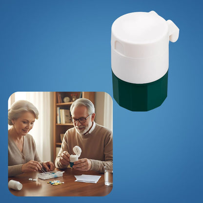 DoseEase | Pill Cutter Crusher – Precision Splitting & Crushing – Durable Compact Case – Easy Swallowing Relief – Safer Dosing – Travel Ready