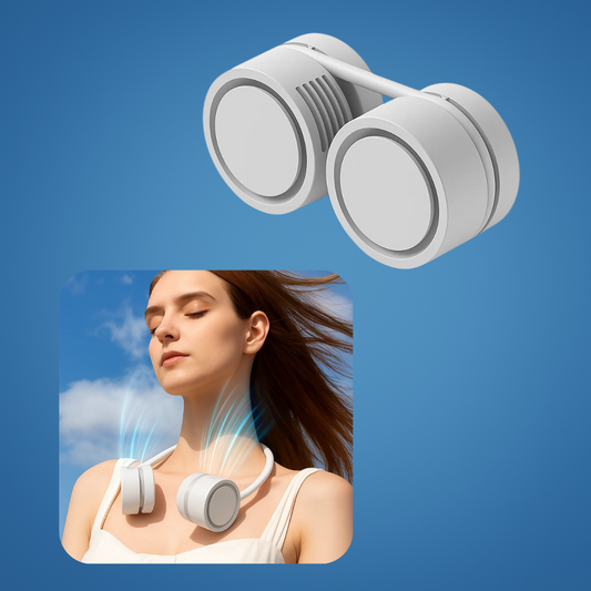 CoolBreeze Gear | USB Neck Fan – Quiet Hands-Free Cooling – Long-Life Rechargeable Battery – Lightweight Flexible Design – Travel & Outdoor Use