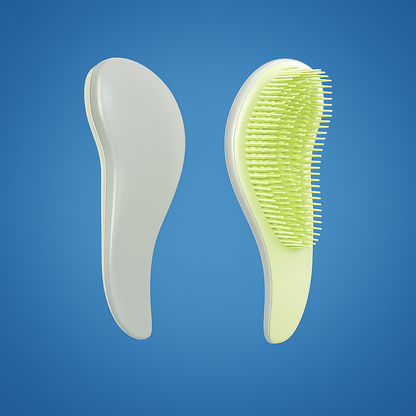 SilkGlide | Detangling Brush – Pain-Free Knot Removal – Anti-Static Flexible Bristles – Gentle Scalp Massage – For Curly & Straight Hair
