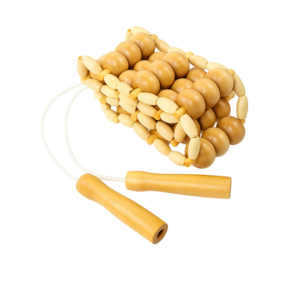 NaturEase | Back Massage Roller – Pain Relief – Solid-Wood Beads – Relieve Muscle Tension – Portable Full-Body Relaxation Tool