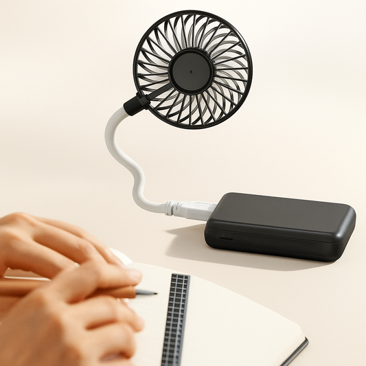 BreezeMate | USB Cooling Mini Fan – Silent Operation – Lightweight Pocket Size – Powerful Breeze – Comfort for Desk Office Commute