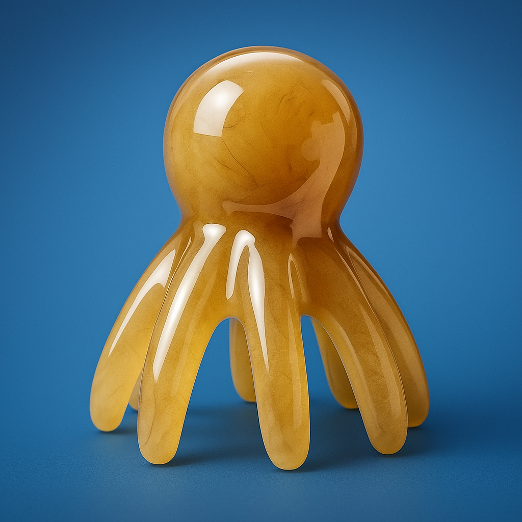 SereneWave | Octopus Scalp Massager – Stress Relief Tool – Lightweight Resin Design – Boosts Circulation – For Travel Relaxation & Hair Health