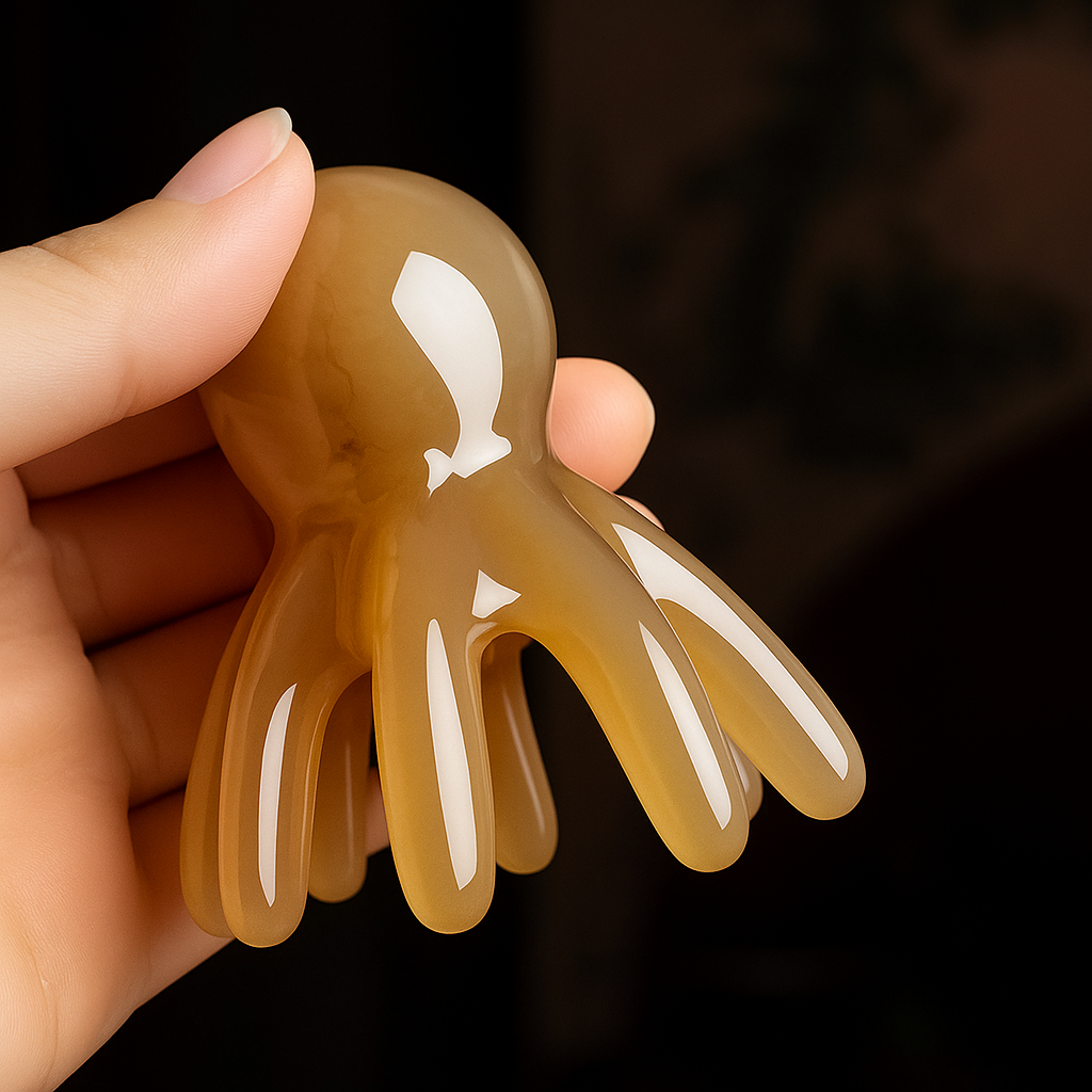 SereneWave | Octopus Scalp Massager – Stress Relief Tool – Lightweight Resin Design – Boosts Circulation – For Travel Relaxation & Hair Health