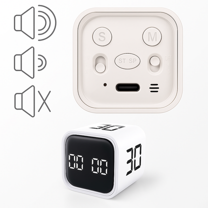 TimeFlip | Productivity Timer Cube – Instant Flip Start – Large LED Rechargeable Display – For Work Study Focus