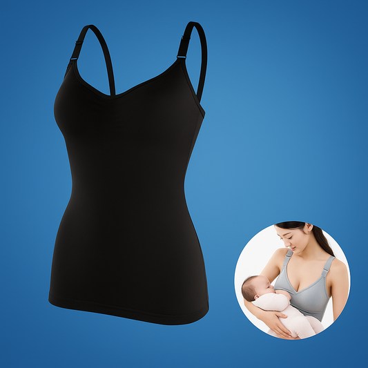 Nurtura | Maternity Breastfeeding Top – Leak-proof Support Pads – Stretch Cotton – Confidence for New Mothers