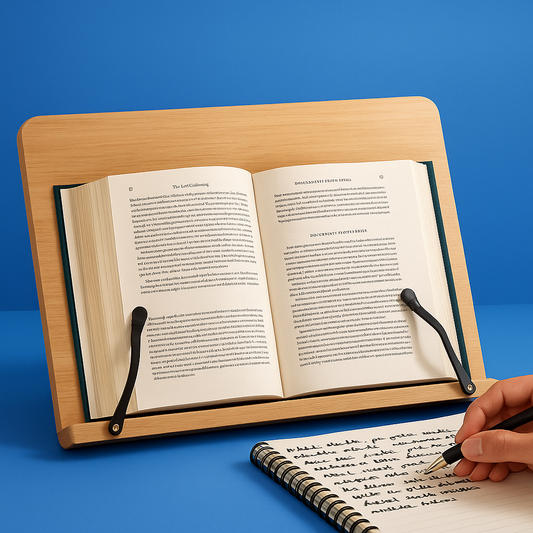 PageLift | Book stand – Foldable Adjustable – Wooden Stable Frame – Cookbooks Tablets and Hands-free Reading