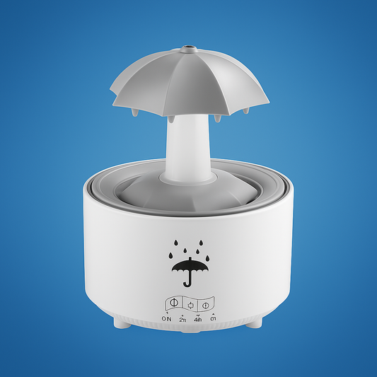LumiDrop | Ultrasonic Aroma Diffuser – Rotating Umbrella Mist – LED Night Light – Quiet Humidifier for Bedroom