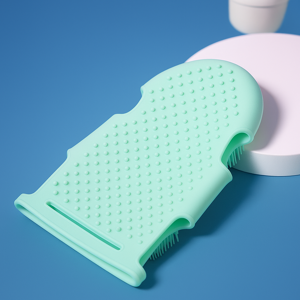 SiliceaCare | Silicone Body Scrubber Glove – Gentle Exfoliation – Antibacterial Washable Design – Smooth Skin for All Types