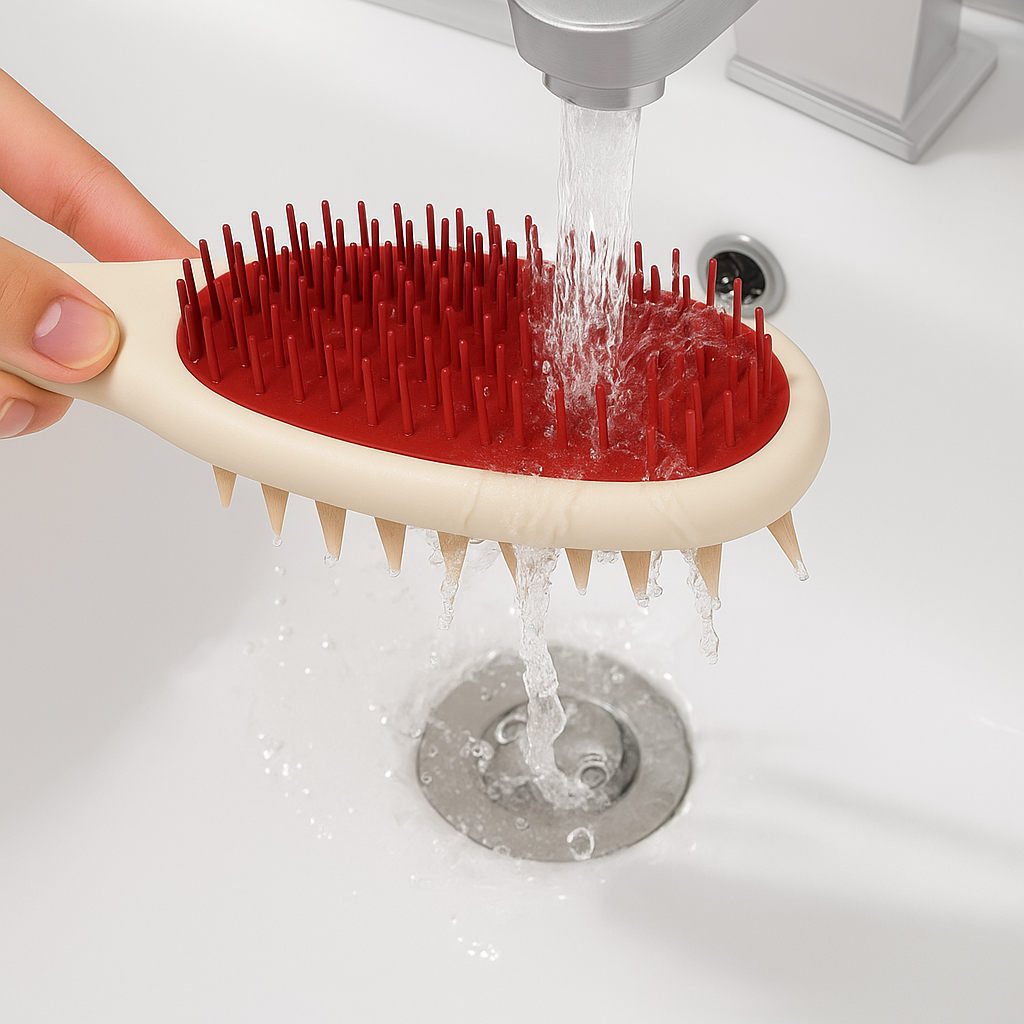 ScalpLuxe | Double-Sided Shampoo Brush – Silicone Scalp Massager – Deep Clean for Oily Hair & Sensitive Scalp