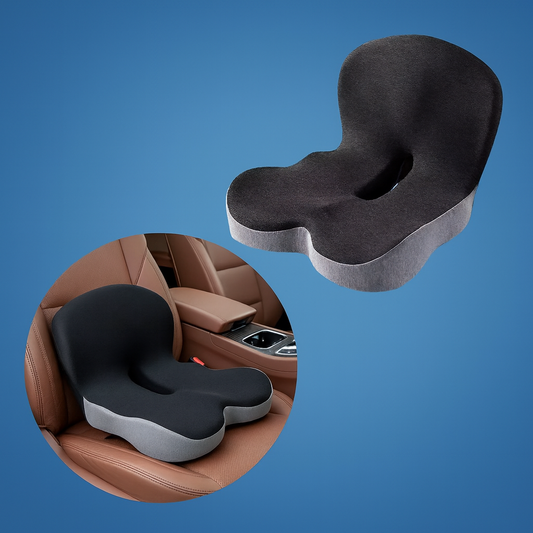 SeatRelief | Seat Cushion – Lumbar & Coccyx Pain Relief – Memory Foam Non-Slip Support – Office Car Home Use
