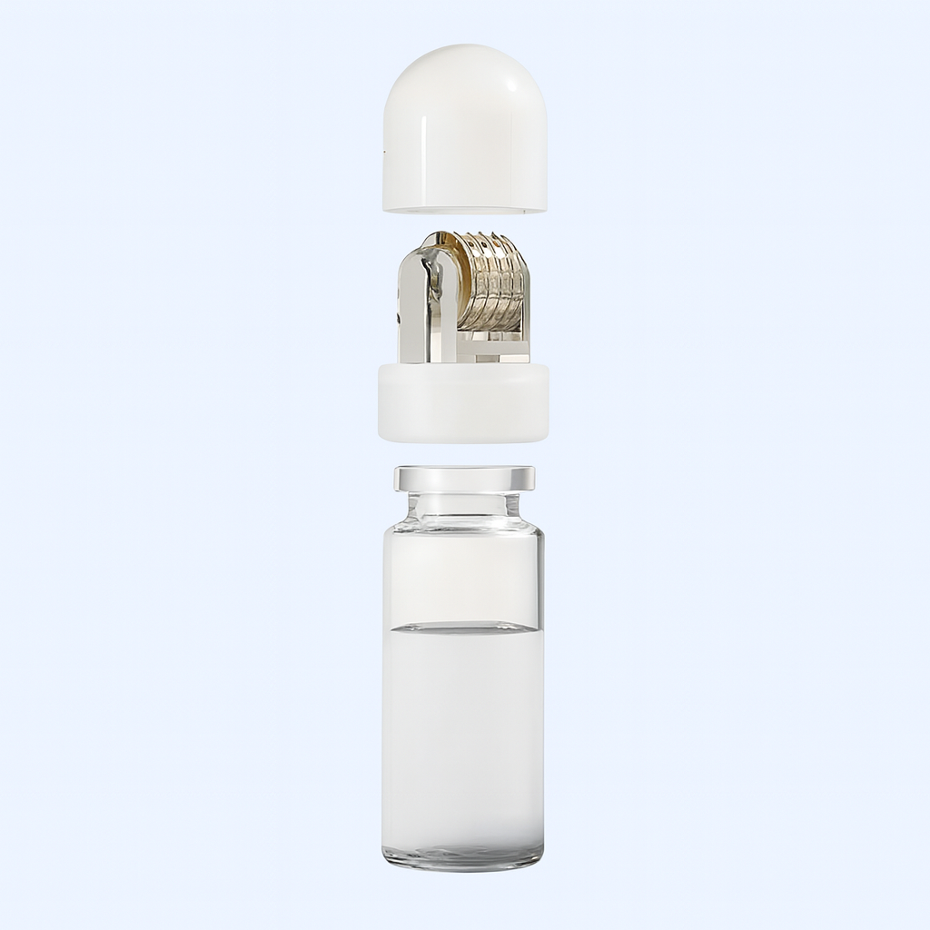 SkinFuse | Microneedle Derma Roller – Boosts Serum Absorption – Refillable Bottle & Fine Needles – Safe At-Home Skincare