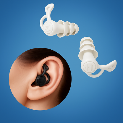 AquaSeal | Swimming Earplugs – Triple Layer Waterproof Fit – Soft Reusable Silicone – Swimmers Preventing Water In Ears