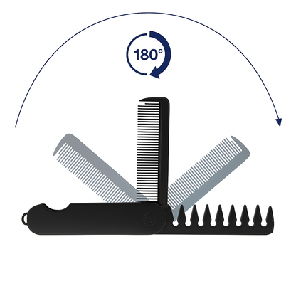 PocketTame | Pocket Hair Comb – Two In One Wide And Fine Teeth – Lightweight Portable Design – Daily Hair And Beard Grooming