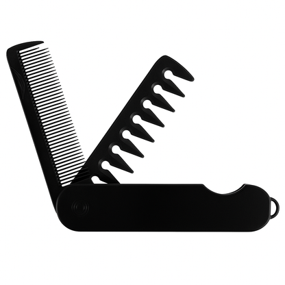 PocketTame | Pocket Hair Comb – Two In One Wide And Fine Teeth – Lightweight Portable Design – Daily Hair And Beard Grooming