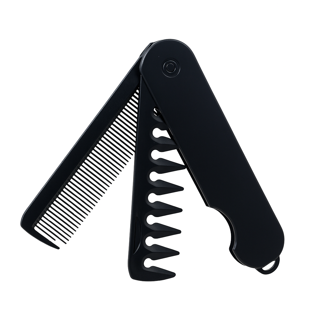 PocketTame | Pocket Hair Comb – Two In One Wide And Fine Teeth – Lightweight Portable Design – Daily Hair And Beard Grooming