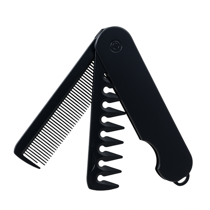 PocketTame | Pocket Hair Comb – Two In One Wide And Fine Teeth – Lightweight Portable Design – Daily Hair And Beard Grooming