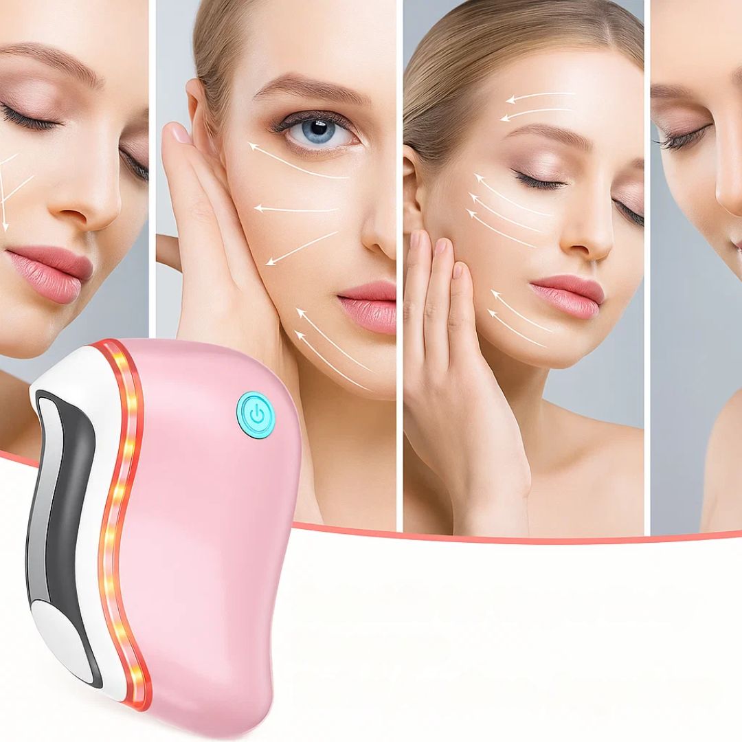 GlowLift | Face Sculpting Tool – Ultrasonic Vibrations – Red LED Light – Anti-Ageing for Women