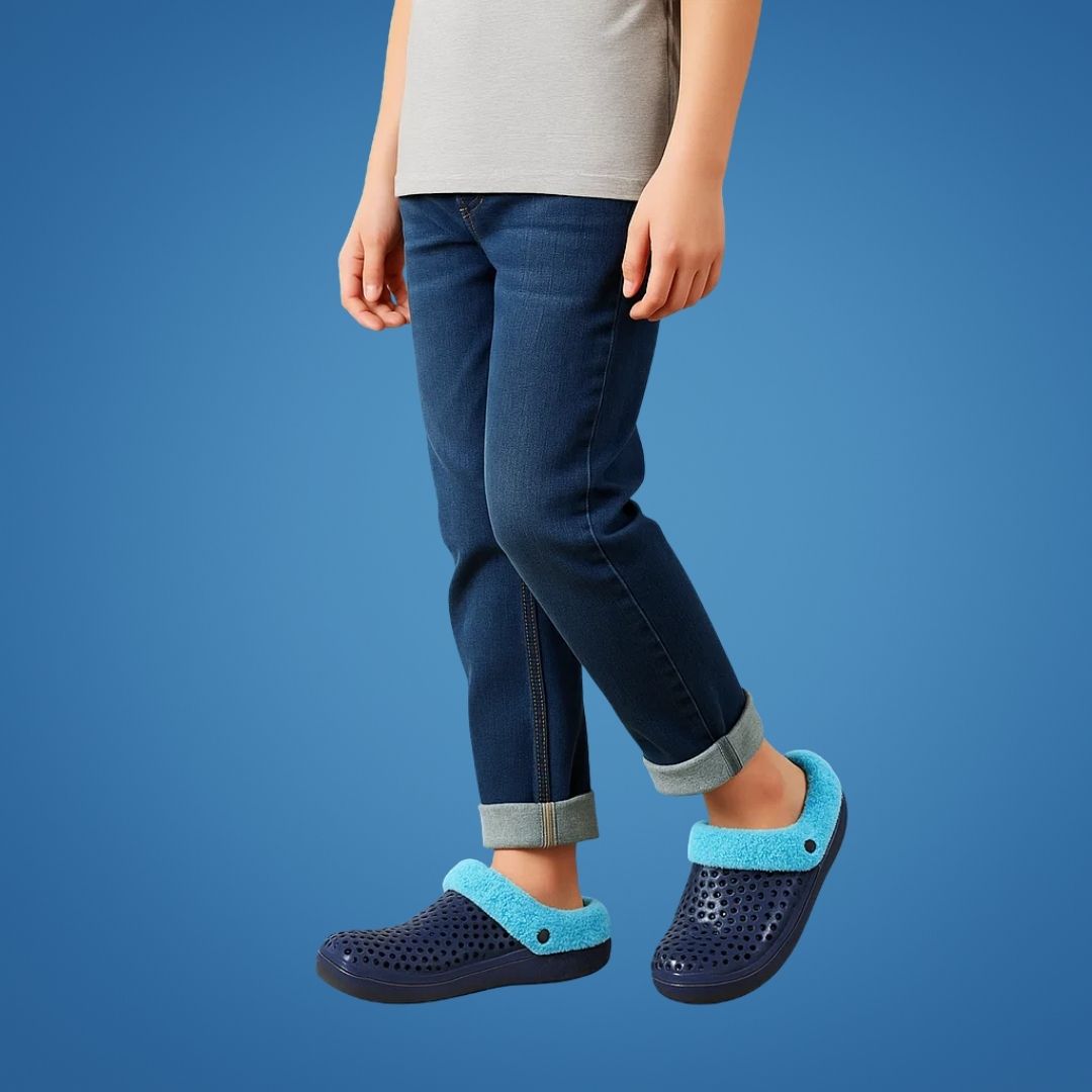 FrostEase | Winter House Slippers – Non-Slip Thick Sole – Plush Lined Indoor Shoes for Cold Feet – Extra Warm Comfort, Support & Relief