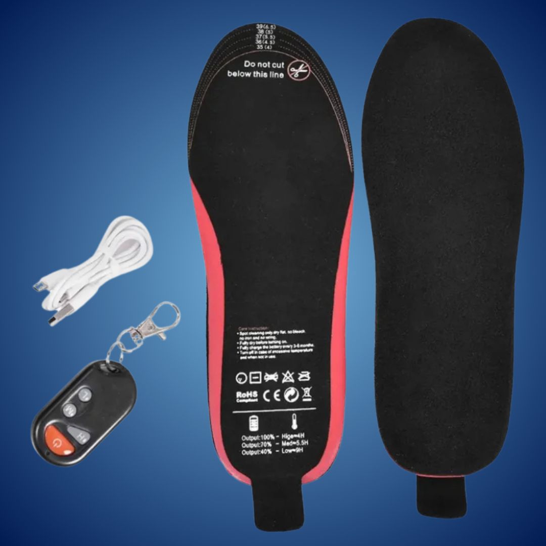 HeatFeet Heating Shoe Insole  | Heating Adjustable Inserts - Temperature Control - Cold Weather - Cold Feet