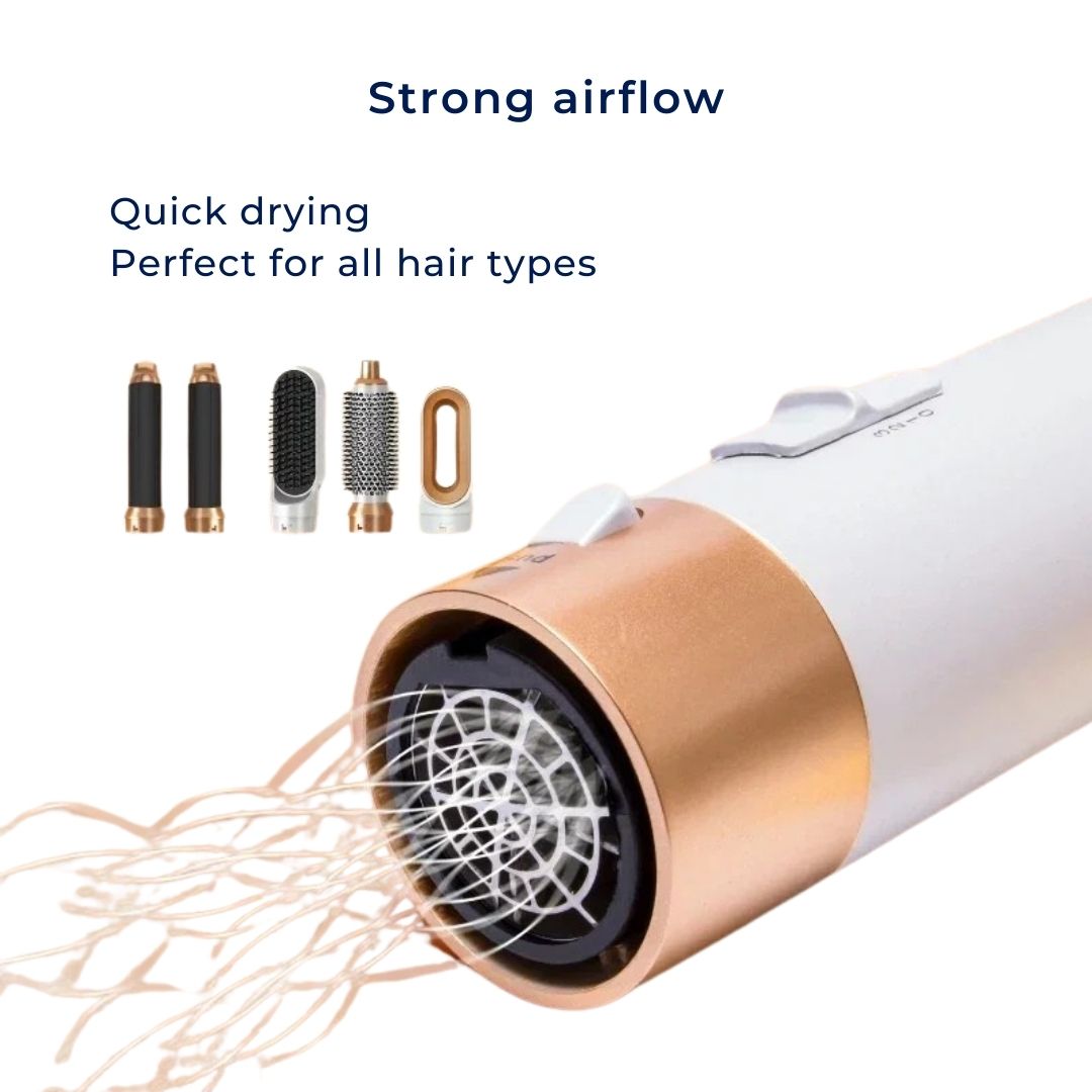 StyleWave 5 In 1 Airwrap Hair Styler | Drying - Curling - Smoothing | Versatile Heat Protection Tool for Salon-Quality Results