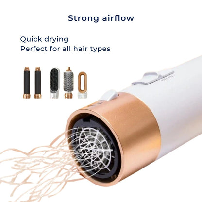 StyleWave 5 In 1 Airwrap Hair Styler | Drying - Curling - Smoothing | Versatile Heat Protection Tool for Salon-Quality Results
