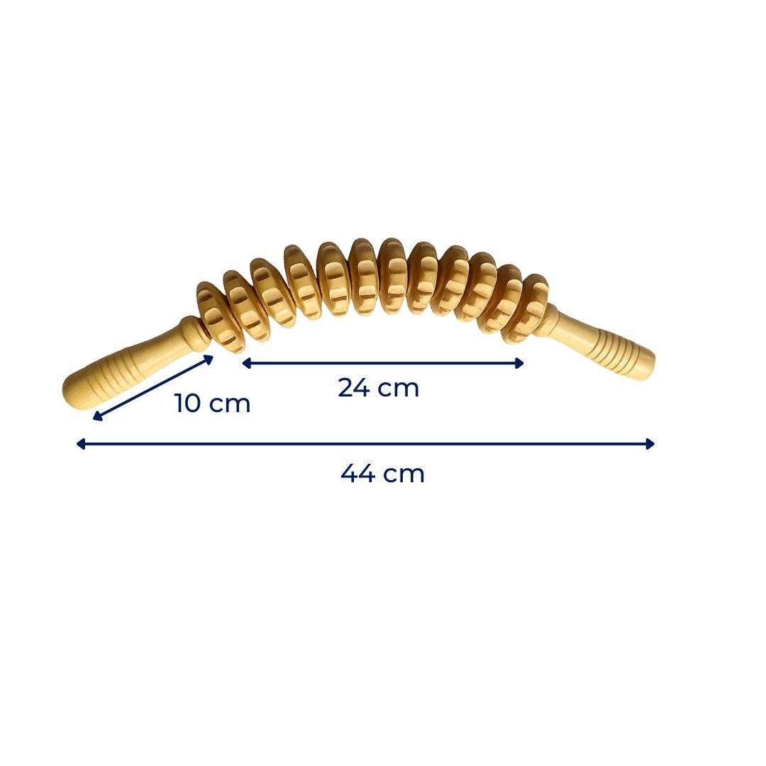 LymBalance | Lymphatic Drainage Roller – De-Puffing Anti-Cellulite Wood Massager – Skin Smoothing Pain Relief – Home Body Sculpting Tool