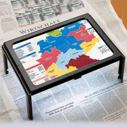 BrightView | 3x Page Magnifier with LED Light – Full Page View – Lightweight & Hands-Free – Ideal for Seniors & Low Vision Users
