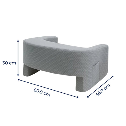 PostureCush | Reading Pillow with Arms – Better Posture for Bed & Sofa – Memory-Foam Arm-Rest Cushion – Adults Watching TV & Gaming