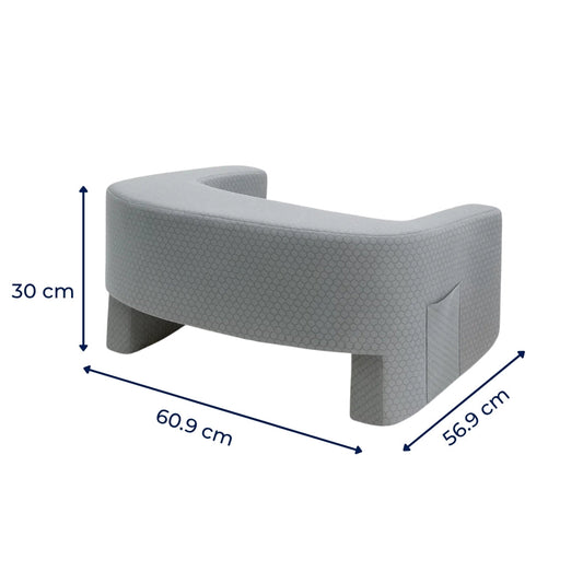 PostureCush | Reading Pillow with Arms – Better Posture for Bed & Sofa – Memory-Foam Arm-Rest Cushion – Adults Watching TV & Gaming