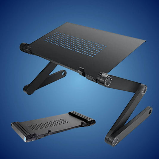 ErgoElevate Adjustable Laptop Stand | for Bed - Couch - Desk - Cooling Function for Comfort and Productivity