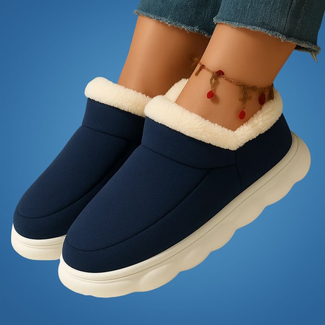 ComfiTread | Winter Slippers – Non-Slip Thick Sole Support – Soft Plush Lining – Extra Warm Comfort & Pain Relief on Cold Hard Floors