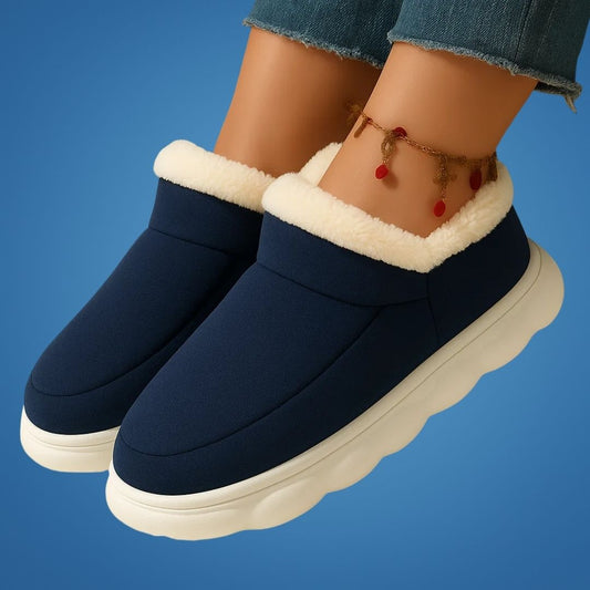 ComfiTread | Winter Slippers – Non-Slip Thick Sole Support – Soft Plush Lining – Extra Warm Comfort & Pain Relief on Cold Hard Floors