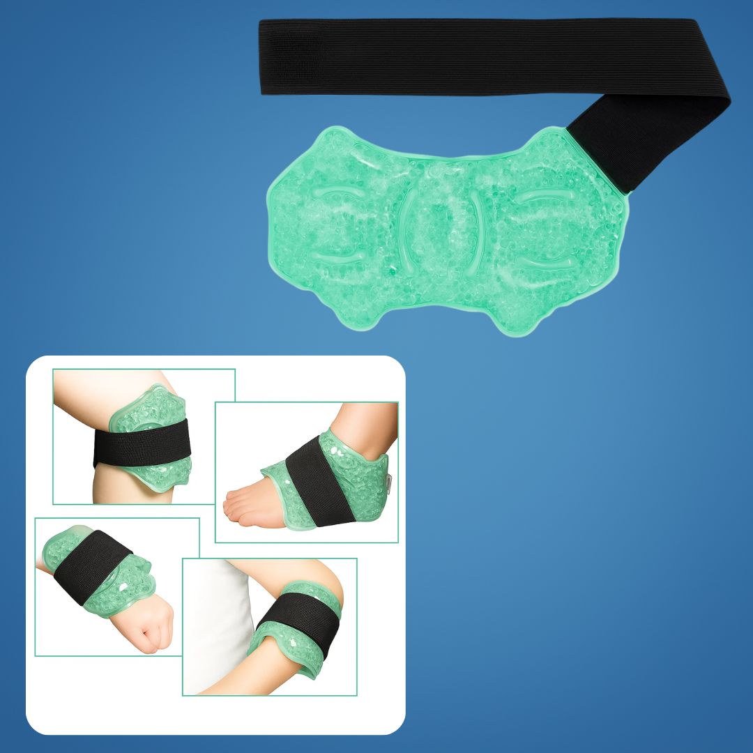 FlexiTherm | Hot Cold Compress Wrap – Pain Relief – Flexible Gel-Bead Pack – Reduces Swelling – Reusable for Sports Injury Recovery