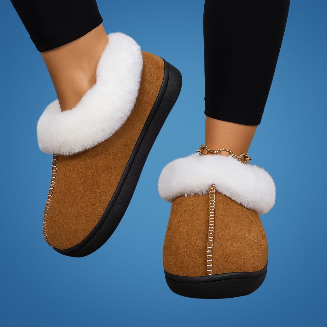 SnuggleStep | Warm Indoor Footwear – Memory Foam Sole – Faux Fur Lining – Anti-Slip Grip – All-Day Comfort & Pain Relief on Hard Floors